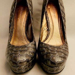 Well worn BCBGeneration faux alligator heel